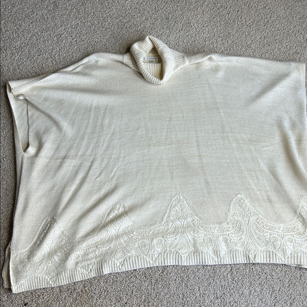 CHARMING CHARLIE TURTLENECK PINCHO SWEATER - Picture 4 of 5